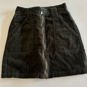 Hollister Dark Green Corduroy Mini Skirt